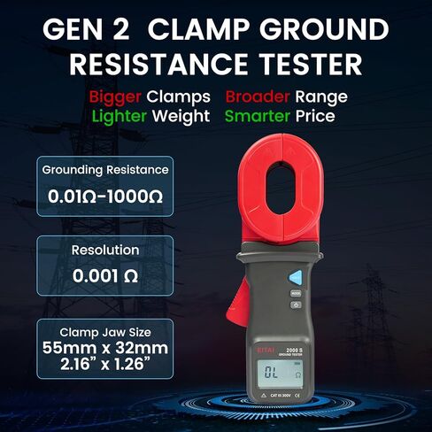 EITAI2000-S Gen2 جهاز قياس مقاومة الأرض للأرض، 0.01Ω-1000Ω، المبيعات المباشرة من المصنع in Kuwait