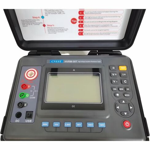 15kV High Voltage Insulation Tester High Voltage Resistance Tester with Rated Applied Voltage 500V 1000V 2500V 5000V 10KV 15KV Insulation Resistance Range 0.01MΩ～50TΩ with USB Interface in Saudi Arabia
