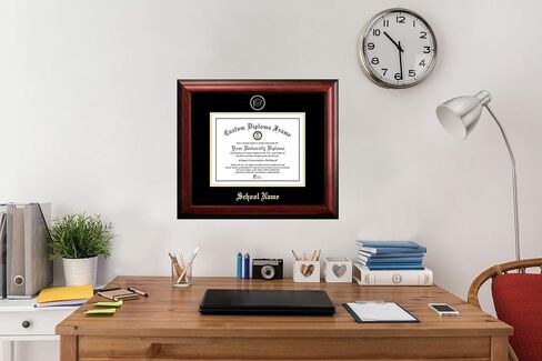 Campus Images NCAA Embry-Riddle Eagles Unisex Silver Embossed Diploma Frame Embry-Riddle Eagles 11Wx 8.5H Silver Embossed Diploma Frame, Brown, One Size in Saudi Arabia