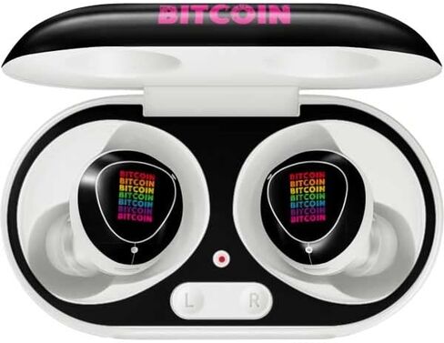Skinit Decal Audio Skin Compatible with Samsung Galaxy Buds+ - Officially Licensed Skinit Originally Designed Rainbow Bitcoin Design in Saudi Arabia