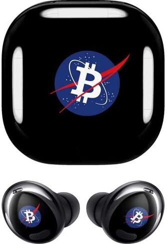 غلاف صوتي من Skinit متوافق مع Samsung Galaxy Buds Pro - تصميم شعار Bitcoin مصمم في الأصل من Skinit in Saudi Arabia