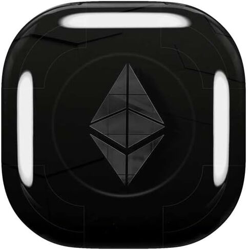 غلاف صوتي من Skinit متوافق مع Samsung Galaxy Buds Pro - تصميم شعار Ethereum مزخرف في الأصل من Skinit in Saudi Arabia
