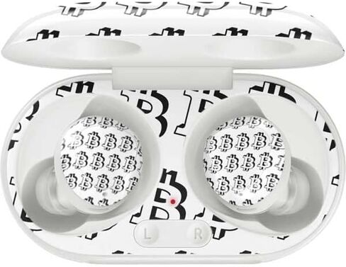 Skinit Decal Audio Skin Compatible with Samsung Galaxy Buds+ - Officially Licensed Skinit Originally Designed Bitcoin Pattern Design in Saudi Arabia