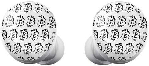 Skinit Decal Audio Skin Compatible with Samsung Galaxy Buds+ - Officially Licensed Skinit Originally Designed Bitcoin Pattern Design in Saudi Arabia