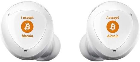 Skinit Decal Audio Skin Compatible with Samsung Galaxy Buds+ - Officially Licensed Skinit Originally Designed I Accept Bitcoin Design in Saudi Arabia
