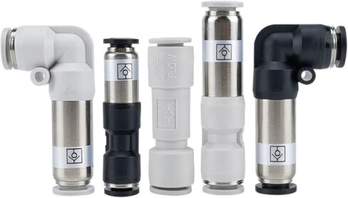 One Way Valve Pneumatic Joint SPU6 Check AKH08-00 Air Pipe Quick Insert Straight Elbow SPV10/12mm 1Pcs(单向阀直通SPU10(White)) in Kuwait