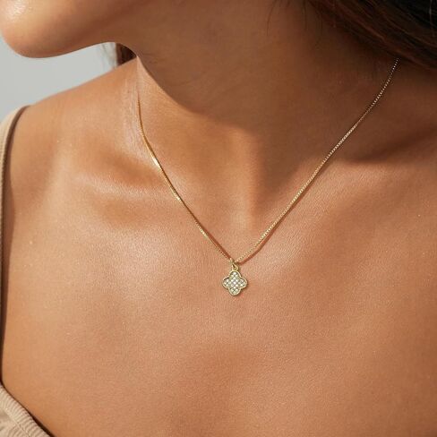 قلادة متقاطعة قلادة قلادة 14K مطلي سلسلة بذيئة الحد الأدنى البسيط الإله الصغير البسيط صلاة المجوهرات الدينية in Kuwait