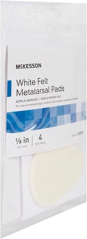 وسادة مشط القدم البيضاء من McKesson Pedi-Pad مقاس 106-L 1/8 بوصة لاصقة سميكة للقدم 95096، 4 قيراط in Saudi Arabia