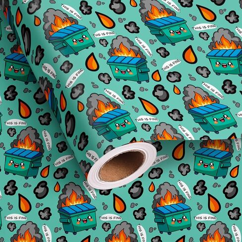 Vnaaem Funny Wrapp Paper Roll للبالغين من الرجال نساء - ألوان قوس قزح غير مهذب الكلمات "FXXK" غلاف الهدايا لعيد ميلاد أفضل صديق لحزب الحفلات الزفاف - 17 في × 20 قدمًا (إجمالي 28.5 قدم مربع) in Kuwait