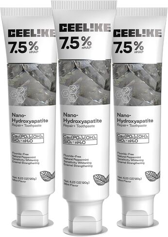 معجون أسنان هيدروكسيباتيت 7.5% - يقوي المينا ويحمي اللثة وينعش التنفس - خالي من الفلورايد، مثالي للأسنان الحساسة، 120 جم (2) in Kuwait