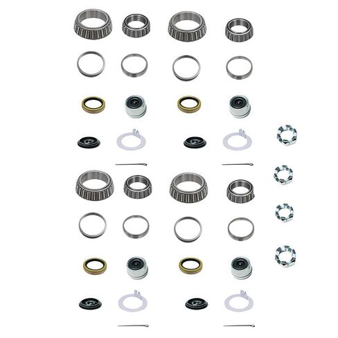 2 مجموعات مستلزمات المقطورة 8000 رطل طقم-يناسب #42 المغزل-25580/02475 محامل ، 25520/02420 سباقات ، 10-225 ختم ، 2.72 "قبعات الغبار مع سدادات إضافية ، دبابيس كوتر ، غسالات ، غسالات in Kuwait