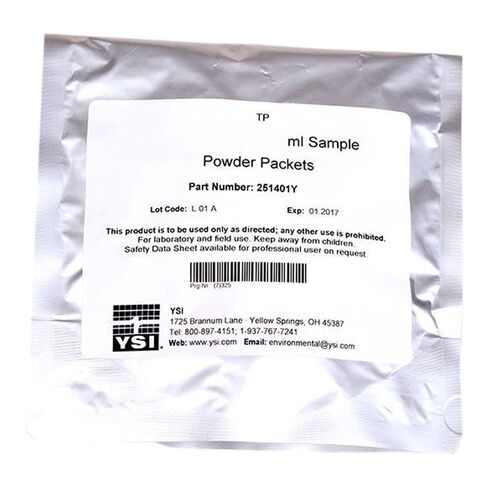 مسحوق كاشف الكلور الخالي من YSI 251401Y DPD لـ pHotoFlex و900 مقياس ألوان الكلور، معتمد من وكالة حماية البيئة (EPA)، حجم 10 مل، نطاق من 0.02 إلى 2 ملجم/لتر (عبوة من 100) in Kuwait