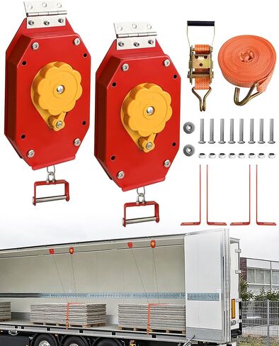 Cargo Strap Positioning & Retracting System Fit for Box Trucks & Curtain-Side Trailers,Retractable Ratchet Straps, Cargo Strapping//Securing Cargo from the Ground//Automatic Retraction in Saudi Arabia