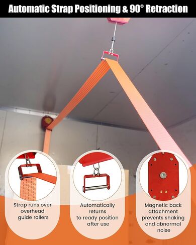 Cargo Strap Positioning & Retracting System Fit for Box Trucks & Curtain-Side Trailers,Retractable Ratchet Straps, Cargo Strapping//Securing Cargo from the Ground//Automatic Retraction in Saudi Arabia
