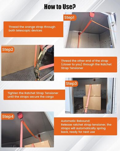 Cargo Strap Positioning & Retracting System Fit for Box Trucks & Curtain-Side Trailers,Retractable Ratchet Straps, Cargo Strapping//Securing Cargo from the Ground//Automatic Retraction in Saudi Arabia