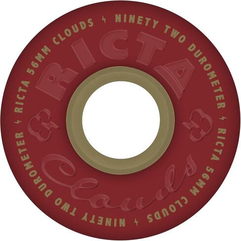 RICTA 56mm Clouds Maroon Gold 92a Skateboard Wheels in Kuwait