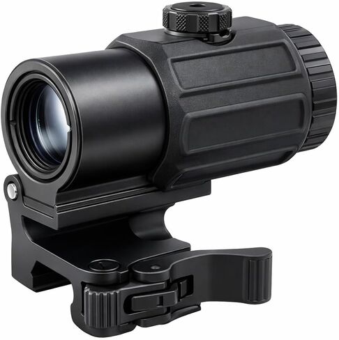 4X Magnifier G3Sight Scope Airsoft with Switch to Side QD Mount for 20mm Rail Apply for Red dot Zooms with 3X of Power Shockproof (Black - 4X Sight Scope) in Saudi Arabia
