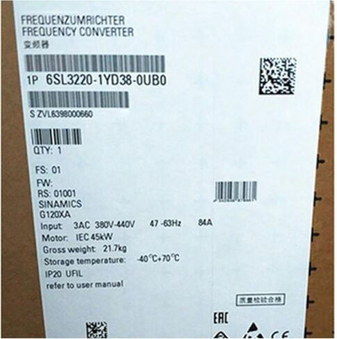 SMOCONE المعجل 6SL3220-1YD38-0UB0 محول التردد 6SL32201YD380UB0 مختوم في صندوق ضمان لمدة سنة واحدة 6SL3220-1YD38-0UB0 اشحن الآن in Kuwait