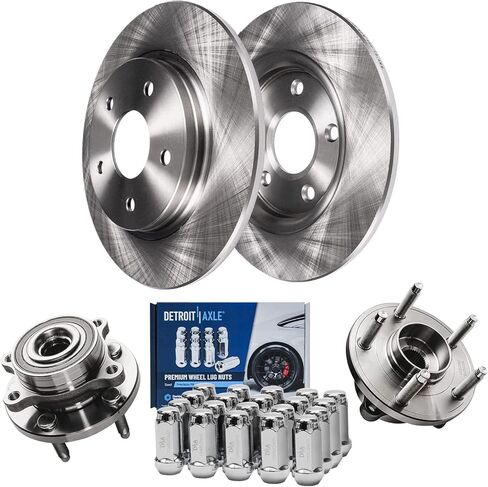 Detroit Axle - Brake Kit for 2013-2019 Ford Fusion 2013-2016 Lincoln MKZ 2014 2015 2016 Disc Brake Rotors and Ceramic Brake Pads Replacement : 11.81" inch Front and 11.89" inch Rear Rotor in Saudi Arabia