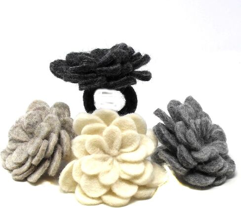 Global Crafts Handmade Felt Napkin Rings Set from Nepal, 4-Pack, Pumpkin Multicolor in Saudi Arabia
