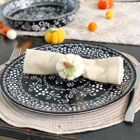 Global Crafts Handmade Felt Napkin Rings Set from Nepal, 4-Pack, Pumpkin Multicolor in Saudi Arabia