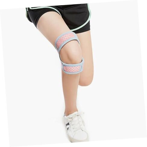 TOYANDONA 1Pc Sports Knee Pad for Men Women Breathable Patellar Retinaculum Protector for Running Outdoor Activities Lightweight Elastic Design for Injury Pink in Saudi Arabia