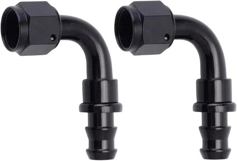 2 قطعة وصلة خرطوم القفل بالضغط 90 درجة/Fuiel/Ga محول 6AN 8AN 10AN in Kuwait