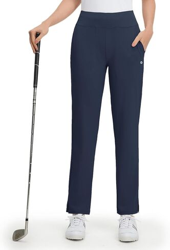 M MAELREG Women's Golf Pants Zipper Pockets Business Slacks for Work Travel Office Stretch Wrinkle Free Dressy Casual Pants in Saudi Arabia
