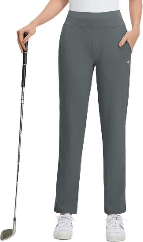 M MAELREG Women's Golf Pants Zipper Pockets Business Slacks for Work Travel Office Stretch Wrinkle Free Dressy Casual Pants in Saudi Arabia