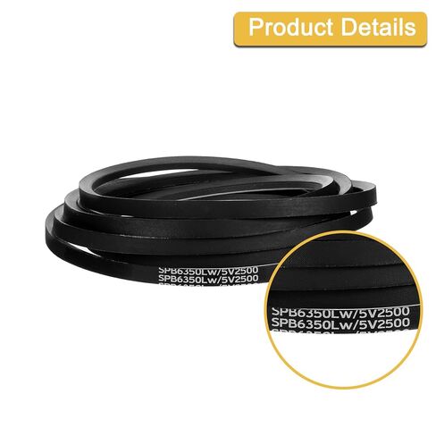 uxcell 2Pcs 5V2120 V-Belt, Classic Wrapped Rubber V-Belt 212" Outside Circumference x 0.62" Width x 0.53" Height for Industrial Machinery Equipment, Black in Saudi Arabia