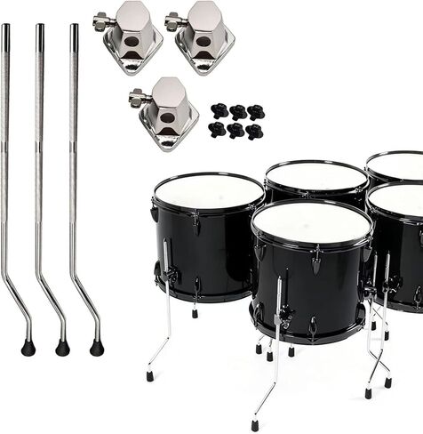 3Pcs Floor Tom Legs with Mount Brackets, 10mm Floor Tom Drum Leg with Base Hardware Holder for Drum Kit Accessories Parts in Saudi Arabia