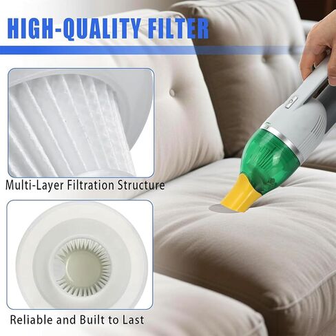 9-Pack HEPA Vacuum Filter Replacement Compatible with Compact Cordless Vacuum Cleaner as Seen on TV, Washable and Reusable Vac Replacement Parts in Saudi Arabia