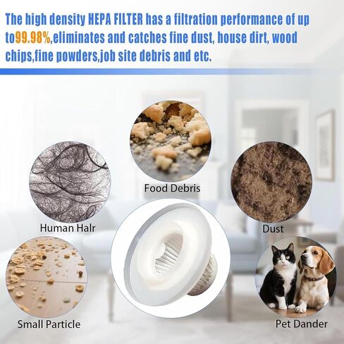 9-Pack HEPA Vacuum Filter Replacement Compatible with Compact Cordless Vacuum Cleaner as Seen on TV, Washable and Reusable Vac Replacement Parts in Saudi Arabia