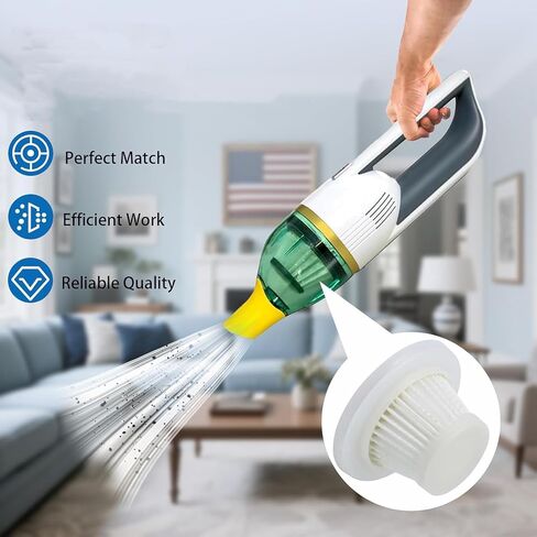 9-Pack HEPA Vacuum Filter Replacement Compatible with Compact Cordless Vacuum Cleaner as Seen on TV, Washable and Reusable Vac Replacement Parts in Saudi Arabia