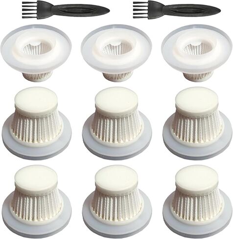 9-Pack HEPA Vacuum Filter Replacement Compatible with Compact Cordless Vacuum Cleaner as Seen on TV, Washable and Reusable Vac Replacement Parts in Saudi Arabia
