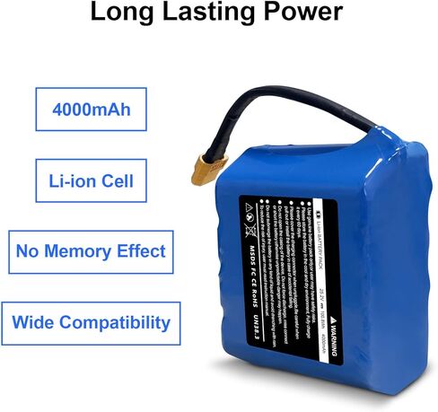 25.2V 4Ah Hoverboard Battery Replacement Compatible with Jetson-Rave Hoverboard, 100.8Wh Hoverboard Replacement Battery, Size: 3.81 * 2.75 * 2.36inch, Fit 29.4V in Kuwait