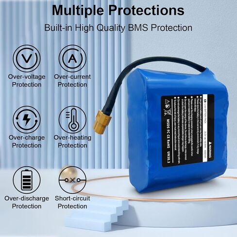 25.2V 4Ah Hoverboard Battery Replacement Compatible with Jetson-Rave Hoverboard, 100.8Wh Hoverboard Replacement Battery, Size: 3.81 * 2.75 * 2.36inch, Fit 29.4V in Kuwait