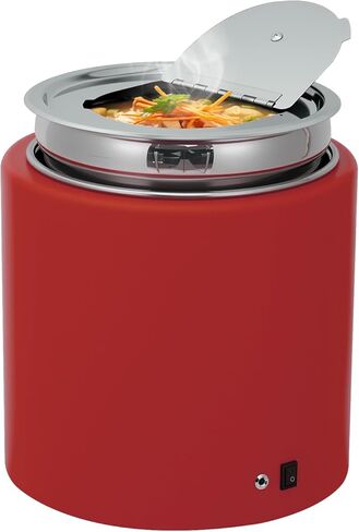 Fashionwu 11.6 QT Electric Soup Warmer Commercial, Stainless Steel Soup Kettle with Hinged Lid & Detachable Interior Pot, Catering Food Warmer for Buffet Party Restaurant Hotel, White in Kuwait