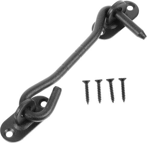 TEHAUX 2Sets Stainless Steel Hook Latch for Doors Windows Heavy Duty Wind Hook with Screws for Cabin Garage Doors Easy Installation Maintenance in Saudi Arabia
