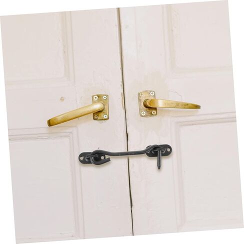 TEHAUX 2Sets Stainless Steel Hook Latch for Doors Windows Heavy Duty Wind Hook with Screws for Cabin Garage Doors Easy Installation Maintenance in Saudi Arabia