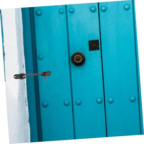 TEHAUX 2Sets Stainless Steel Hook Latch for Doors Windows Heavy Duty Wind Hook with Screws for Cabin Garage Doors Easy Installation Maintenance in Saudi Arabia