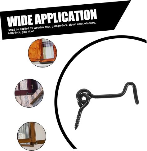 NUOBESTY 10Pairs Hook Latch Door Hook and Eye Latch for Windows and Doors Swivel Latch with Screws Sturdy and Resistant for Barns Gates and Closets in Saudi Arabia