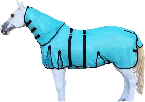 CHALLENGER 80" Horse Summer Mesh Scrim Sheet Full Neck FlySheet Bellyband Purple 73102 in Kuwait