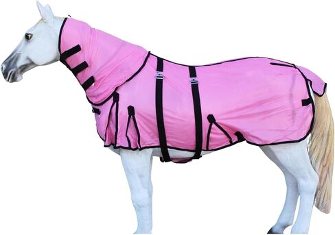 CHALLENGER 80" Horse Summer Mesh Scrim Sheet Full Neck FlySheet Bellyband Purple 73102 in Kuwait