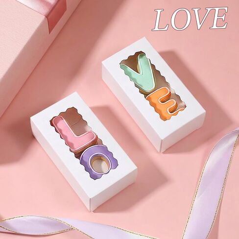 100 قطعة من علب هدايا الماكرون البيضاء لشخصين، صناديق حلوى صغيرة مقاس 4.17 × 2.16 × 1.37 بوصة صندوق خامات مغطى بالشوكولاتة تغليف الماكرون لحفلات الزفاف in Kuwait