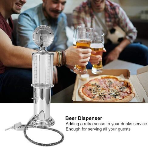 Liquor Dispenser, 900ml Retro Gas Station Shape Single Pump Beer Dispenser Machine for Home Bar Whisky and Beer Dispensing Tool in Kuwait