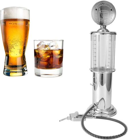 Liquor Dispenser, 900ml Retro Gas Station Shape Single Pump Beer Dispenser Machine for Home Bar Whisky and Beer Dispensing Tool in Kuwait