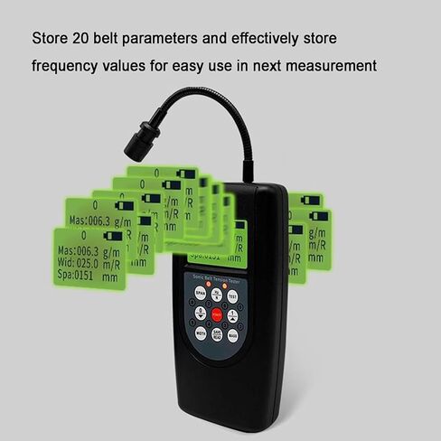 Belt Tension Meter, Acoustic Tensionmeter with LCD Backlit Display and Adjustable Probe, Frequency Range 10Hz-680Hz for Multi-Ribbed V Belts in Saudi Arabia