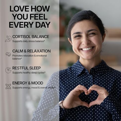 DLNIA المغنيسيوم غليسينات الإجهاد ودعم الكورتيزول | تركيز هادئ نهارًا، ونوم عميق ليلًا | 17 في 1 مع KSM-66® Ashwagandha وL-Theanine وLion’s Mane in Kuwait