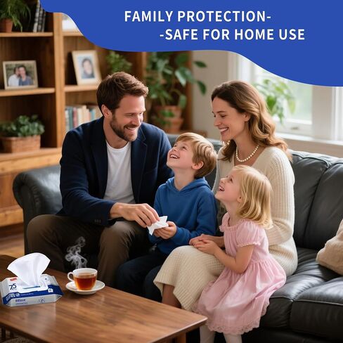 75 ٪ مناديل تطهير الكحول الرطب-4 عبوات من 50 عدد (200 مناديل) ترطيب حجم السفر الصيغة الصبار لمدرسة المكتب المنزلي أثناء التنقل in Kuwait